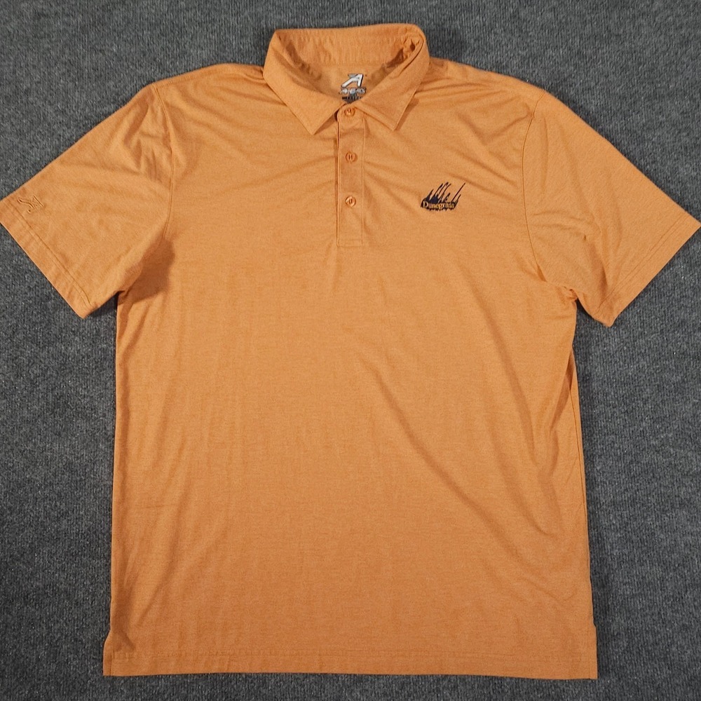 Ahead Men's Size‎ Large Orange Polo Shirt Dunegrass Cotton